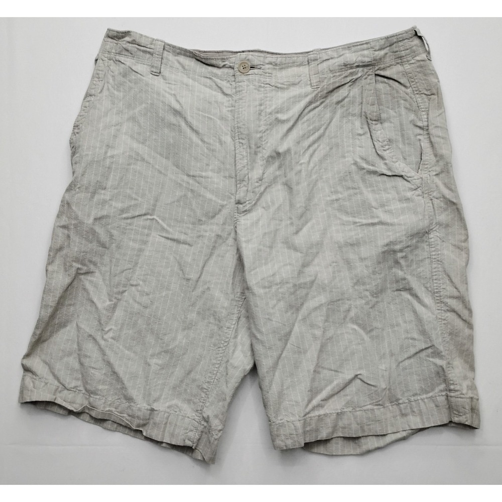 Banana Republic Shorts Men 36 Linen Blend Tan Bermuda Casual Beach Lightweight